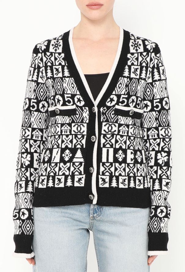 Chanel 2019 Graphic N°5 Cashmere Cardigan - 1