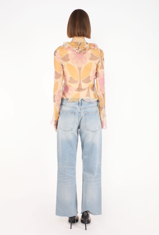 Dior Ruffled Silk Wrap Blouse, 2003 - 4