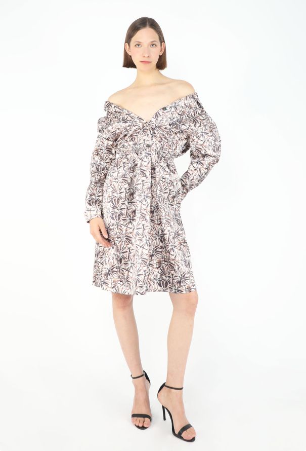 Miu Miu F/W 2025 Off-Shoulder Cotton Dress - 3