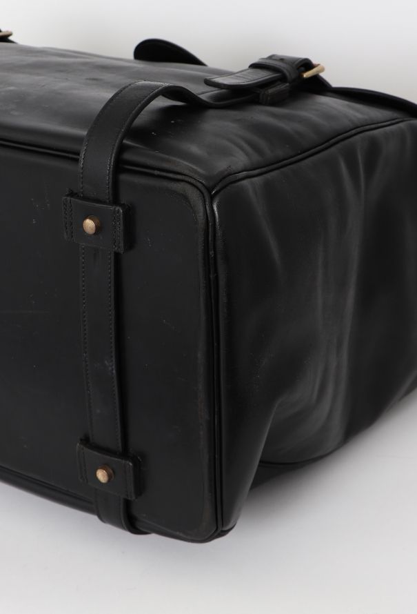 Hermès 1960s Black Calfskin Drag Travel Bag - 10