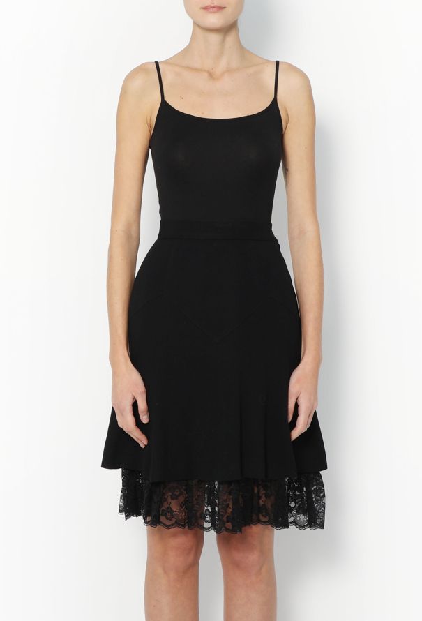 Chanel Vintage Lace Trim Flared Skirt - 2