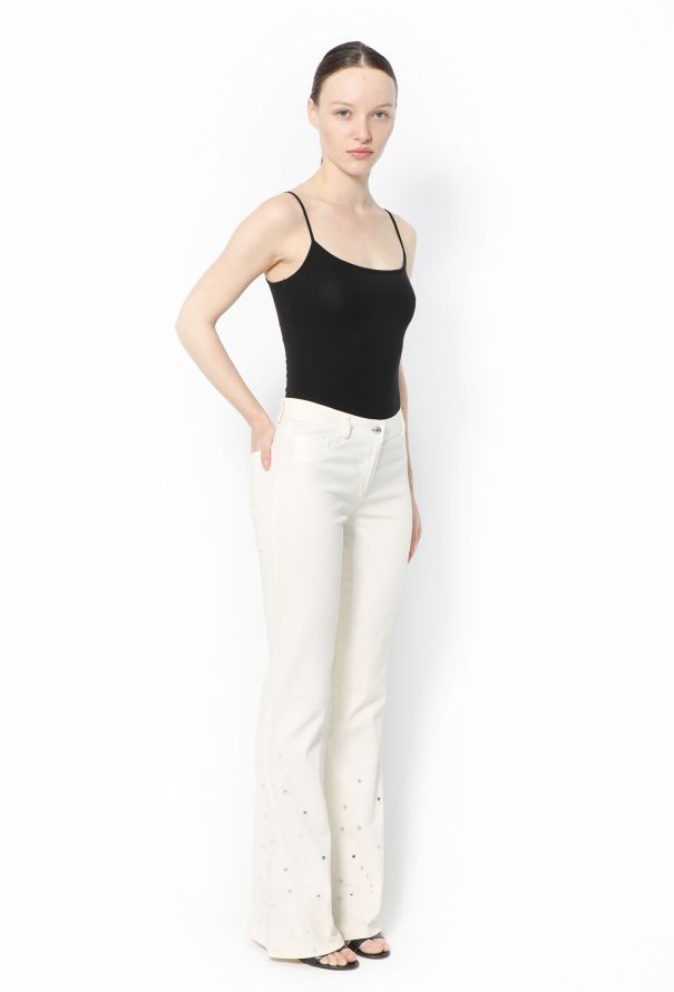 Dior 2004 Flared Embellished Jeans - 3