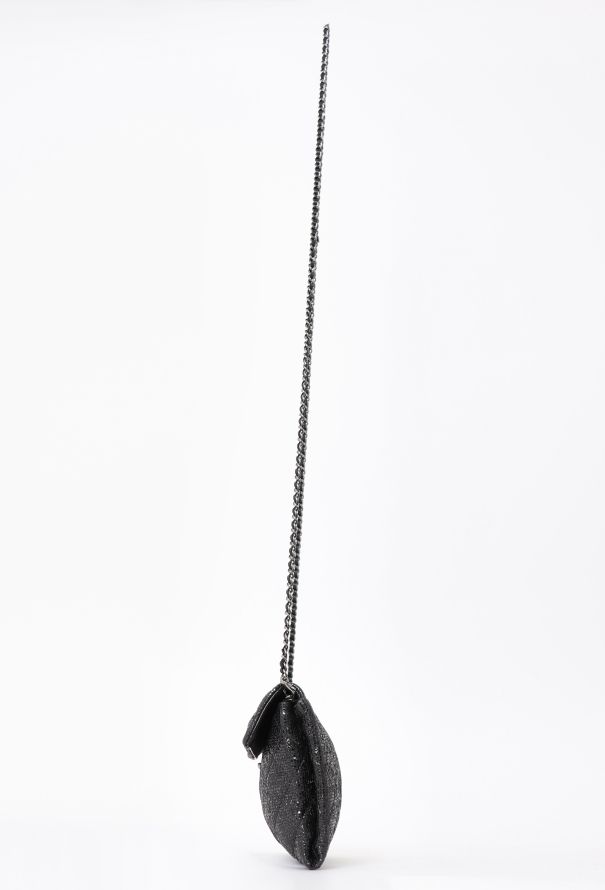 Chanel Black Iridescent Clutch With Chain - 5