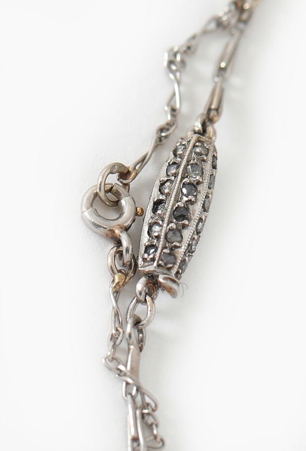 Vintage Fine Jewelry 1930s 18k White Gold & Pearl Necklace - 3