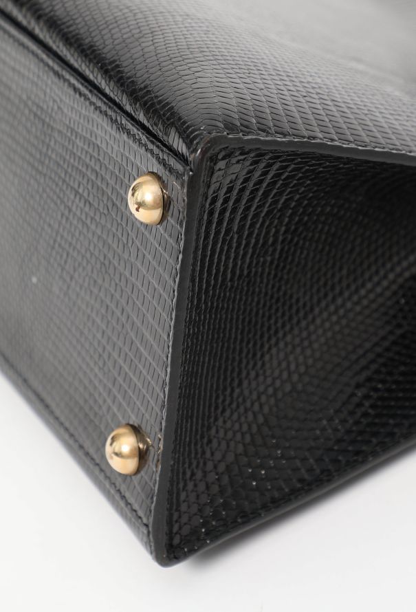 Hermès Black Varanus Niloticus Lizard Dalvi 30 - 7