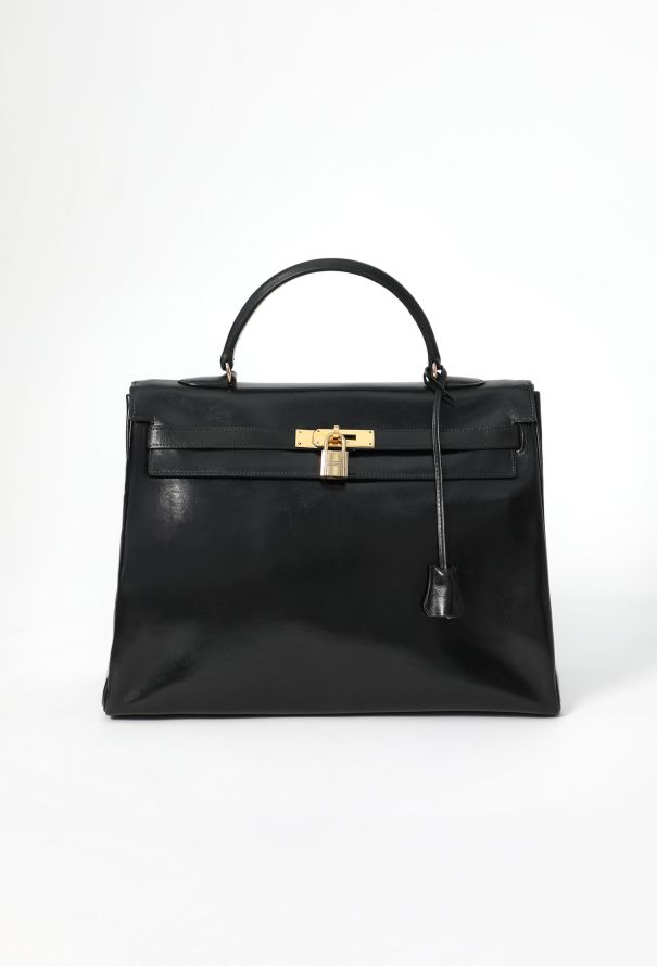Hermès '60s Black Box Kelly Retourné 35 - 1