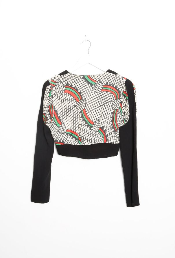 Ossie Clark COLLECTOR '70s Deco Print Crêpe Top - 11