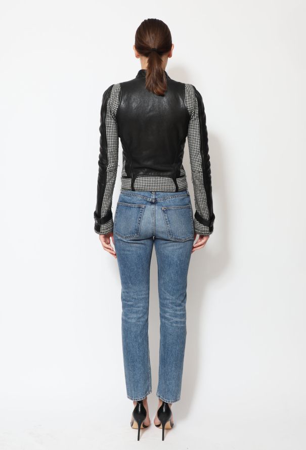 Balenciaga Houndstooth Biker Jacket - 4
