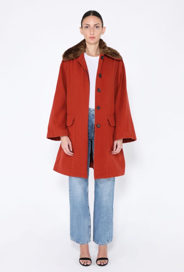 Romeo Gigli 1993 Faux Shearling Peacoat - 5
