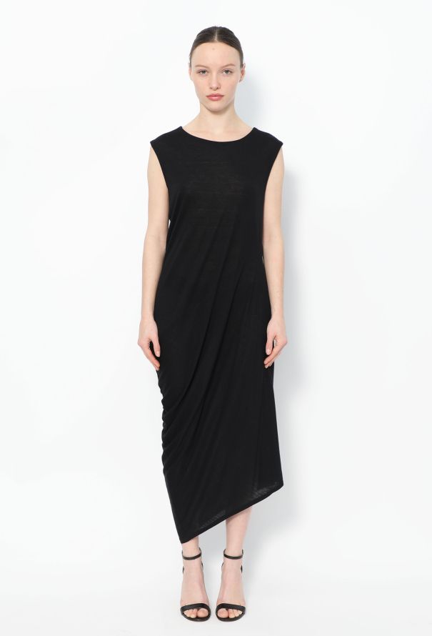 The Row Asymmetric Draped Cotton Dress - 1