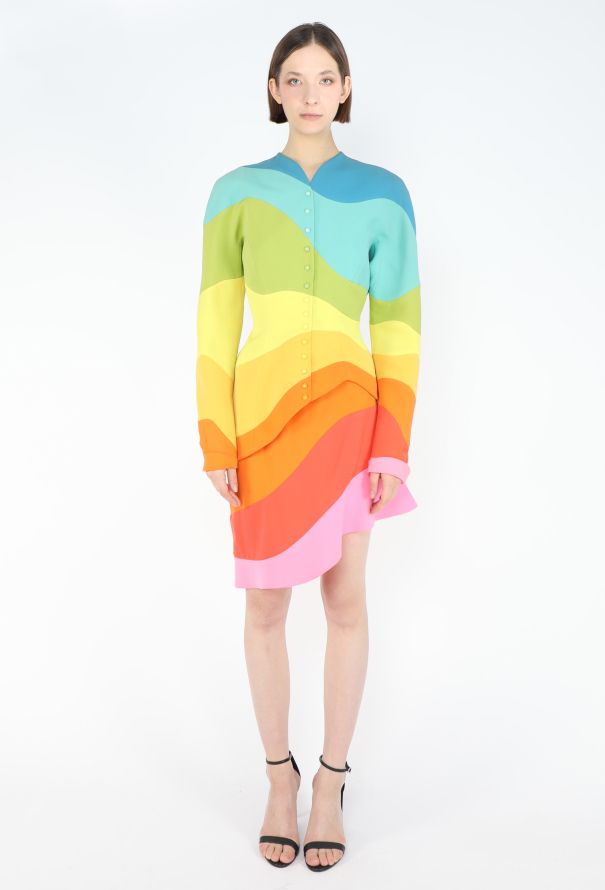 Thierry Mugler Rainbow Hourglass Ensemble, S/S 1990 - 3