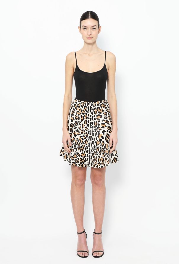 Alaïa Calf Hair Fluted Leopard Skirt - 3