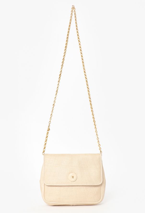 Chanel '80s Raffia Mini Flap Bag - 1