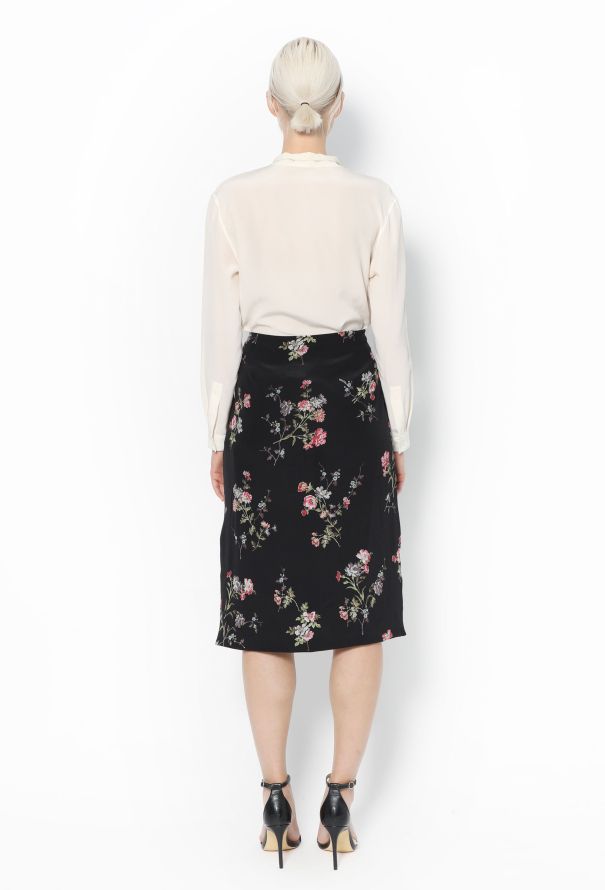 Céline Floral Silk Triomphe Skirt - 4