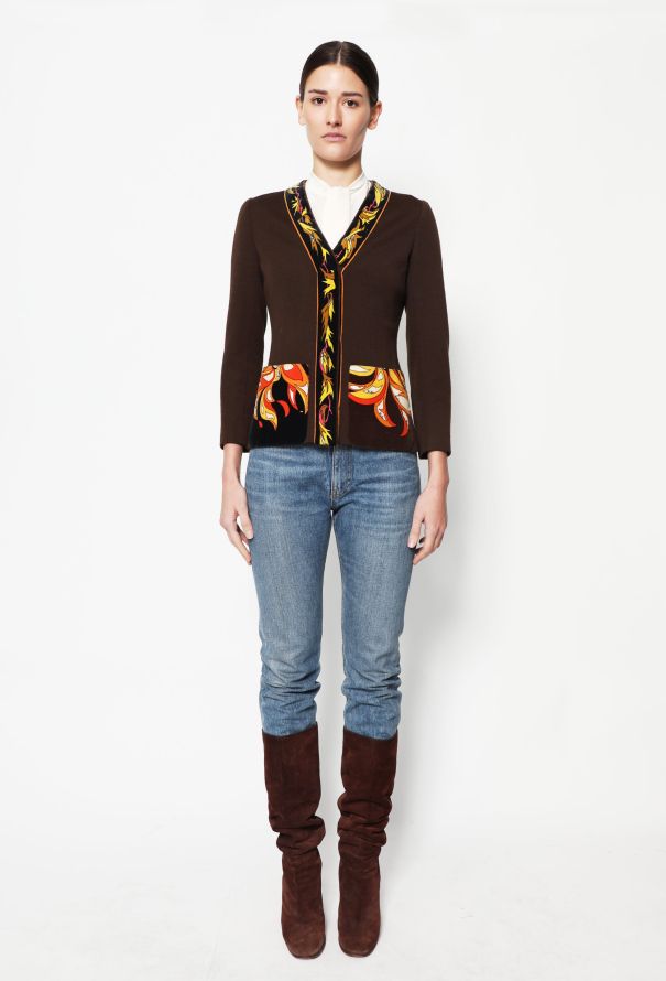 Emilio Pucci 70s Graphic Cardigan & Blouse Set - 4