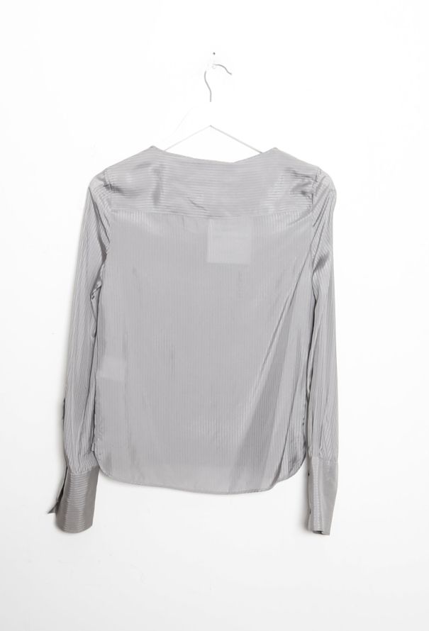 Balenciaga 2002 Striped Silk Blouse - 9