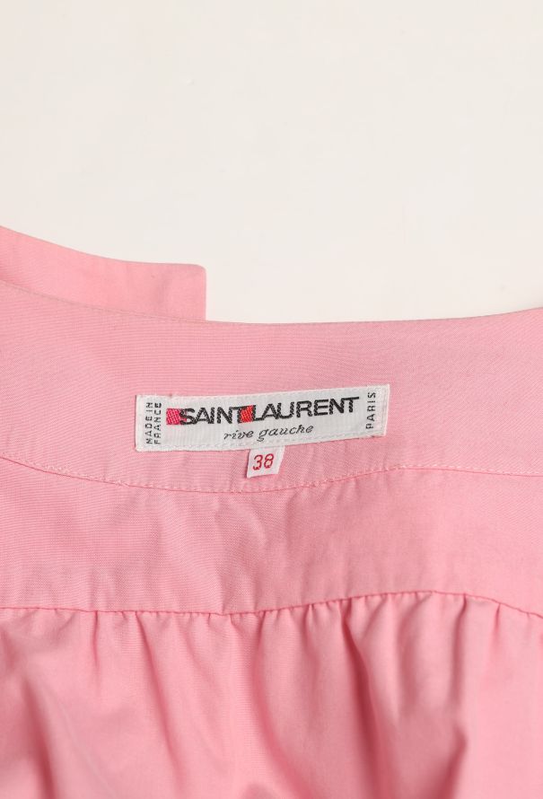 Saint Laurent Vintage Pleated Cotton Dress - 5