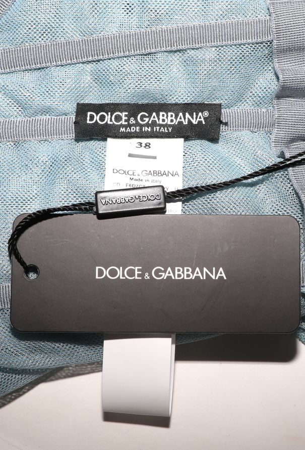 Dolce & Gabbana Ruched Lace-Up Tulle Dress, S/S 2019 - 8