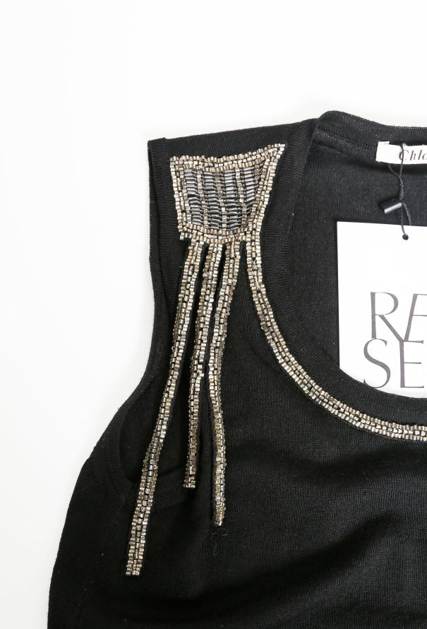 Chloé Vintage Beaded Knit Top - 7