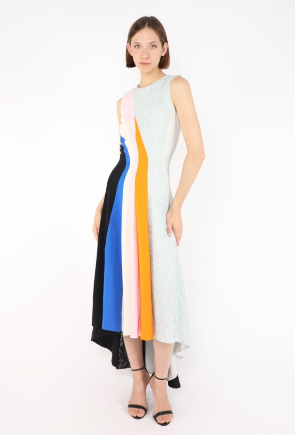 Dior Colorblock Lace Panel Dress, Resort 2014 - 4