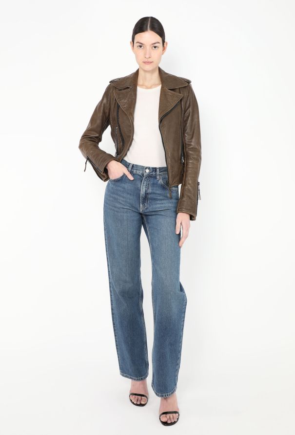 Balenciaga Lambskin Biker Jacket - Brown (2009) - 3