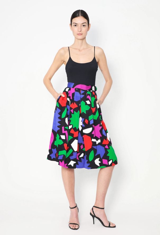 Saint Laurent S/S 1983 Pleated Matisse Skirt - 1