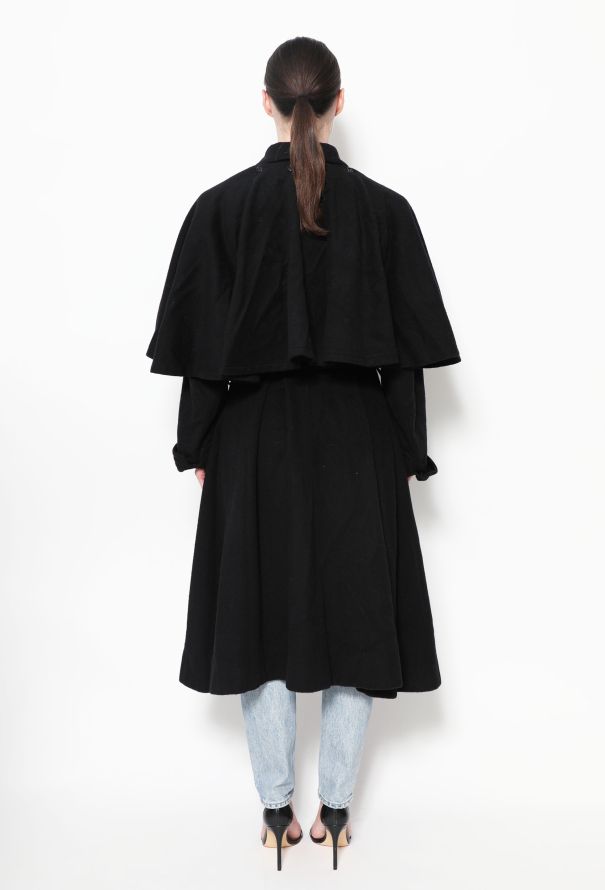 Saint Laurent Early '70s Belted Cape Coat - 5
