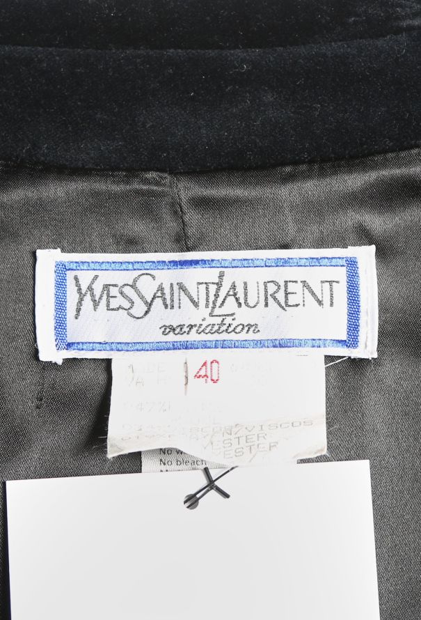 Saint Laurent Fall 1990 Brocade Velvet Jacket - 6