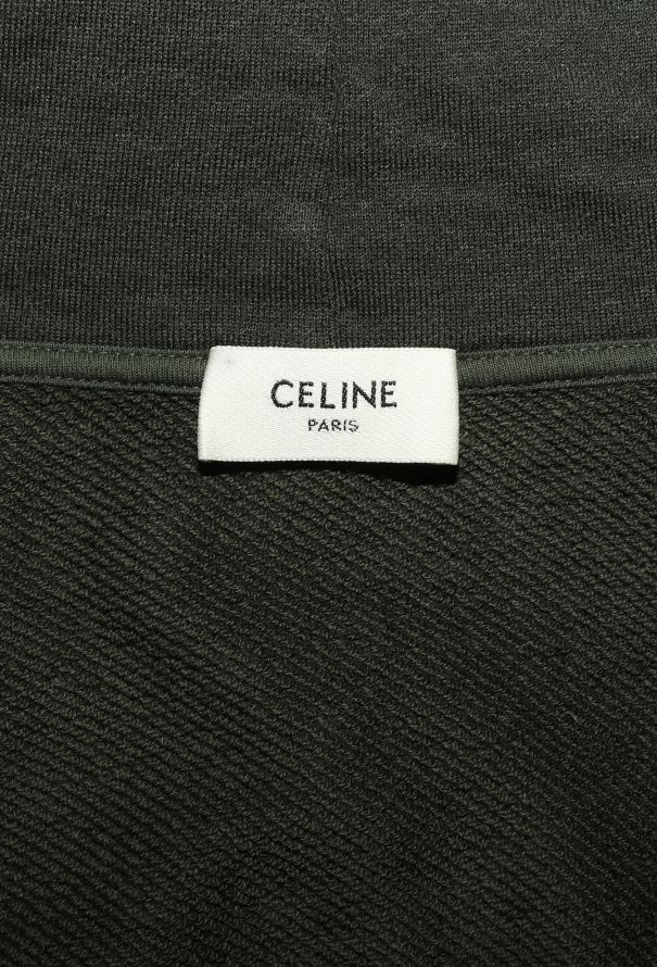 Céline 2021 Cashmere Varsity Hoodie Green - 4