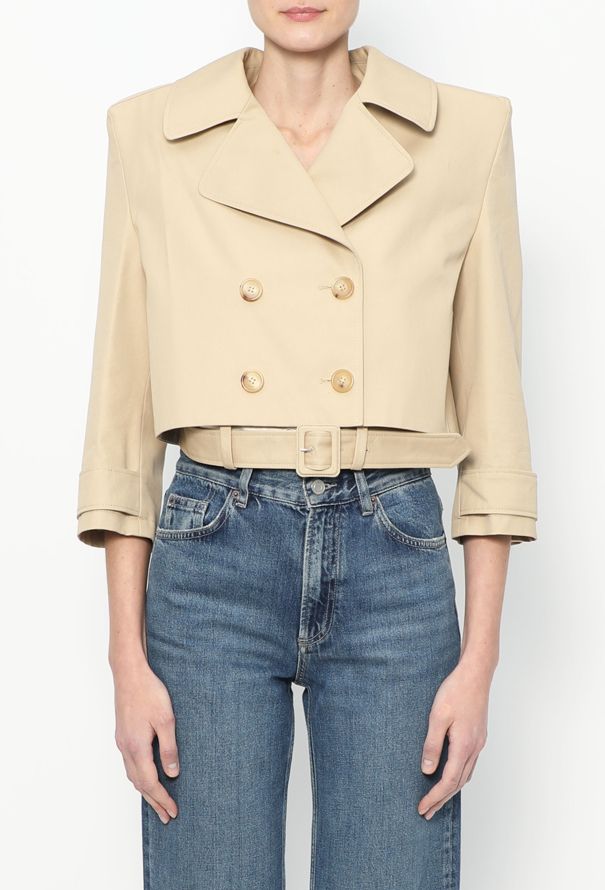 Coperni S/S 2023 Cropped Trench Jacket - 3