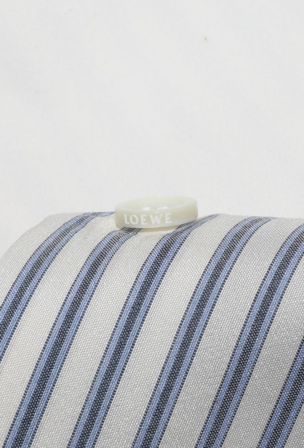 Loewe Silk Pinstripe Bib Shirt - 8