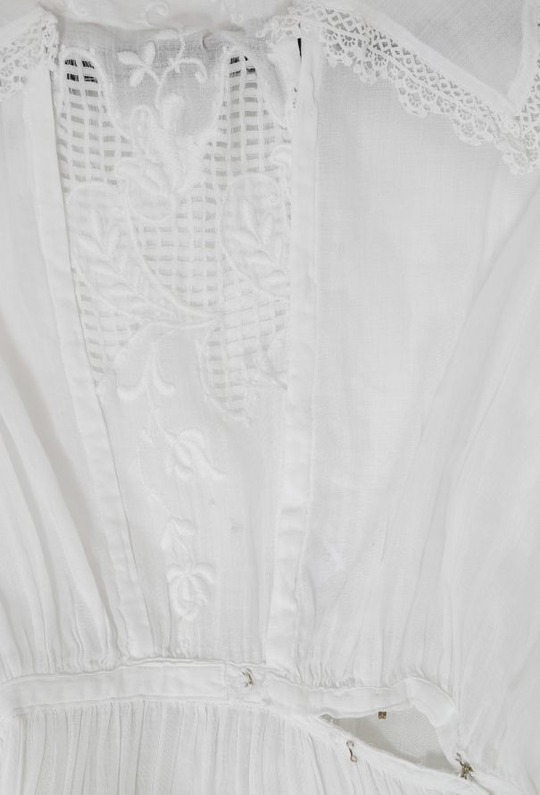 Cotton Lace Embroidered Dress - 6