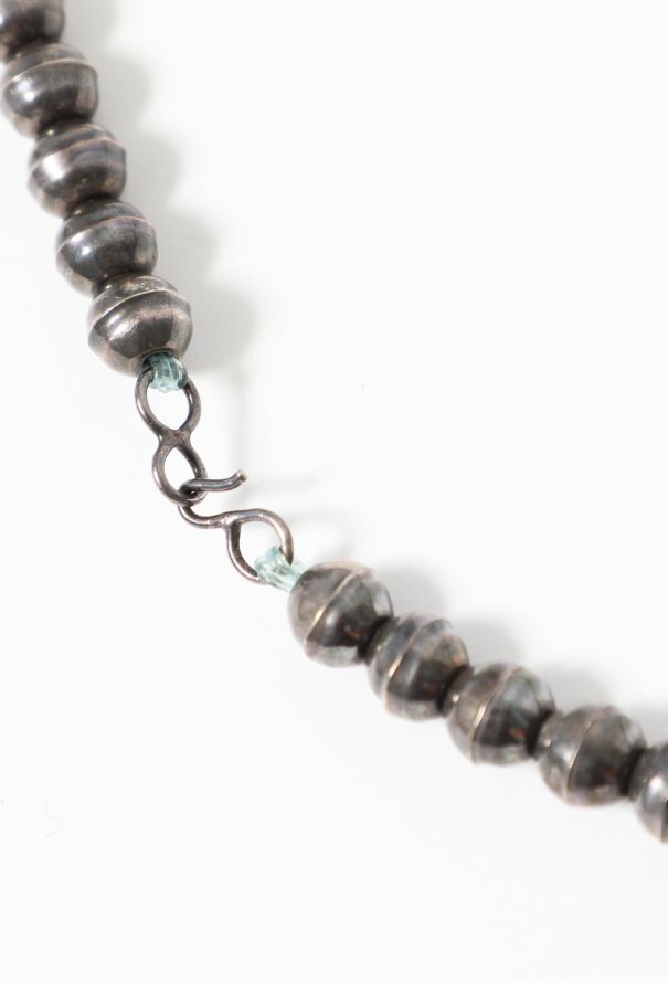 World Treasures Navajo Turquoise Squash Blossom Necklace - 5