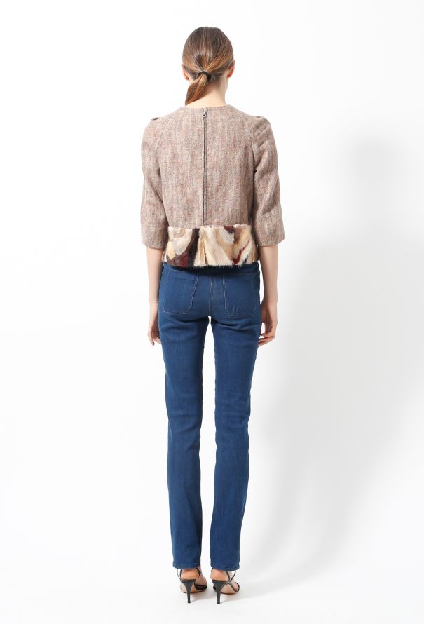 Dries Van Noten Fur Trim Top - 4