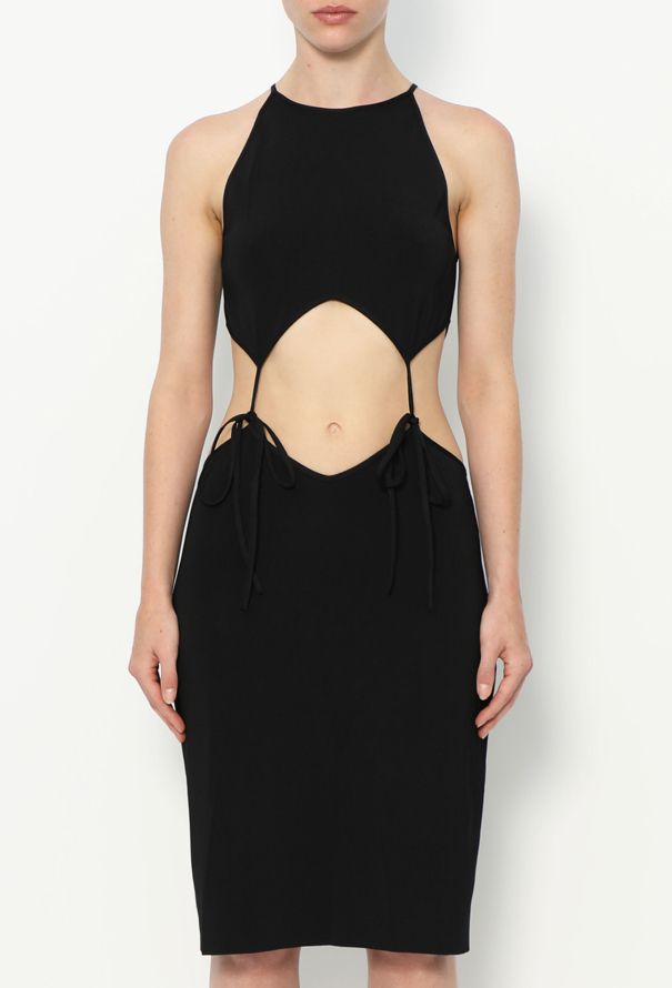 Bottega Veneta 2021 Cut-out Halter Dress - 2