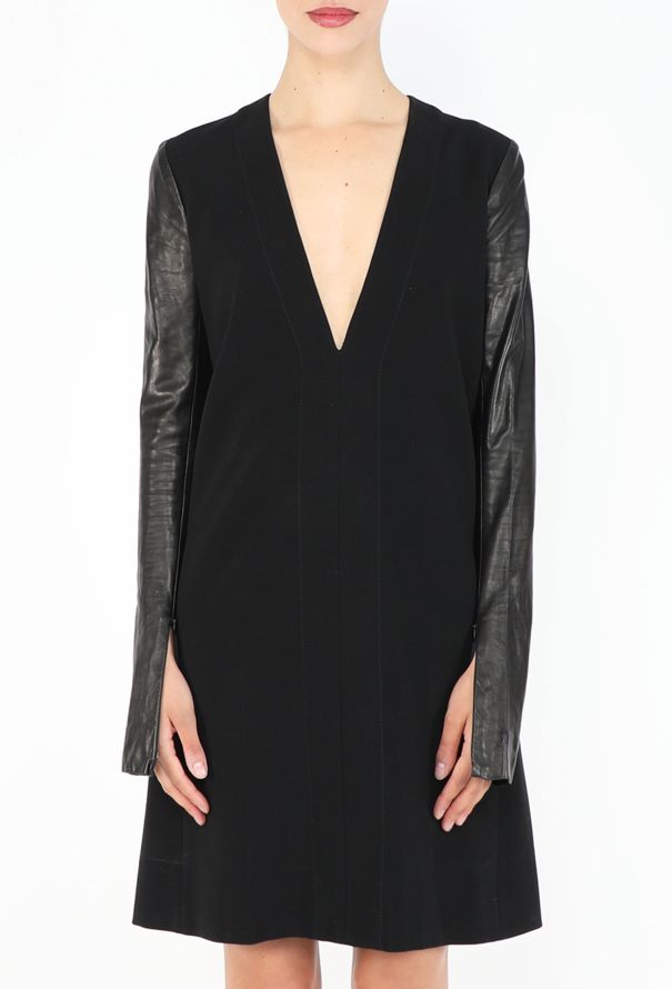 Céline Leather Trim Tunic Dress - 3