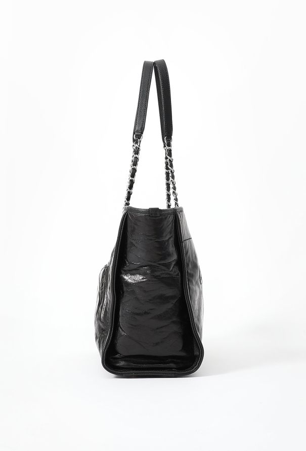 Chanel Patent Small Deauville Tote Bag - 5