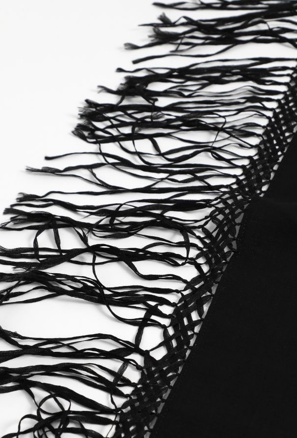 Netted Fringe Trim Shawl - 6