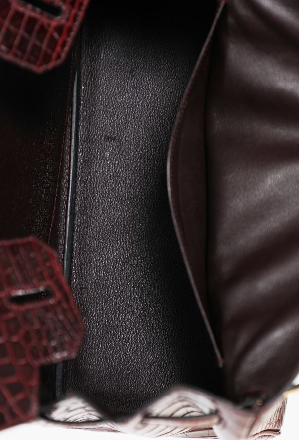 Hermès Exquisite Shiny Bordeaux Niloticus Birkin 30 - 17