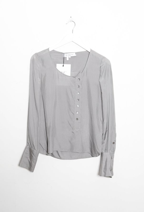 Balenciaga 2002 Striped Silk Blouse - 8