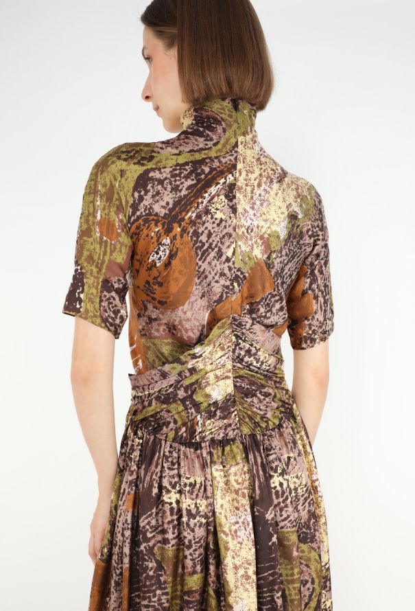 Céline Printed Silk Maxi Dress, Resort 2018 - 4
