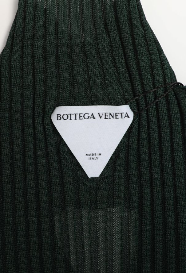 Bottega Veneta S/S 2022 Ribbed Silk Turtleneck Dress - 6