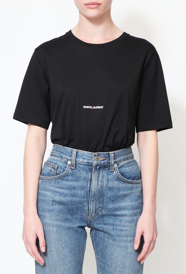 Saint Laurent 2017 Heritage Logo Cotton T-Shirt - 1