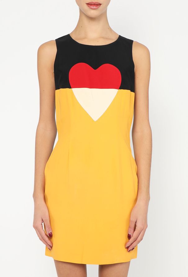 Moschino 1992 Colorblock Heart Dress - 3