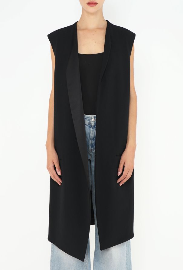 Céline Tailored Long Smoking Vest - 2