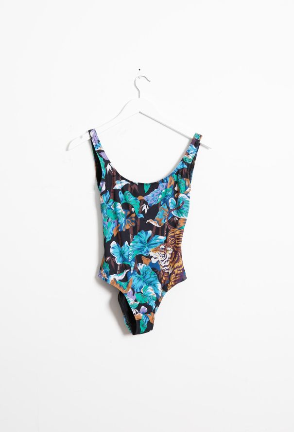 Modern Designers Kenzo S/S 2018 Re-Edition Tiger Print Swimsuit - 2