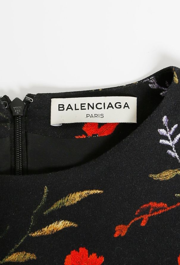 Balenciaga Pre-Fall 2016 Floral Asymmetrical Dress - 5