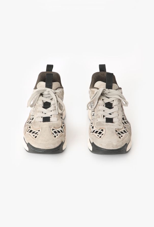 Chanel 2021 Embroidered Suede Sneakers - 3