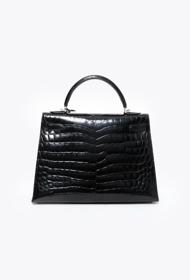 Hermès Black Niloticus Kelly Sellier 32 - 8
