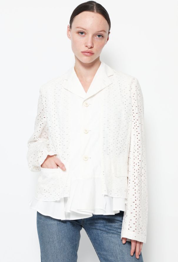 Comme des Garçons Floral Cut-Out Peplum  Jacket - 1